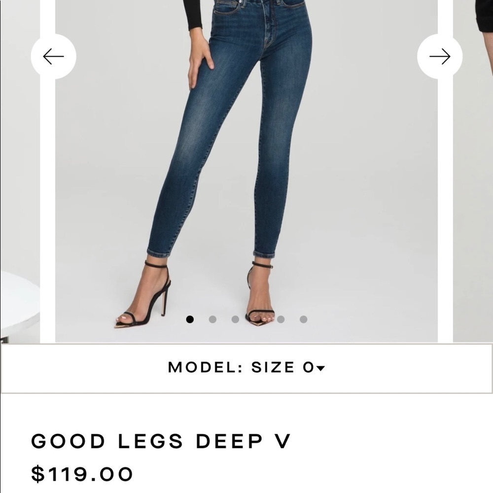 Good American Good Legs Extreme V Size 0 NWOT